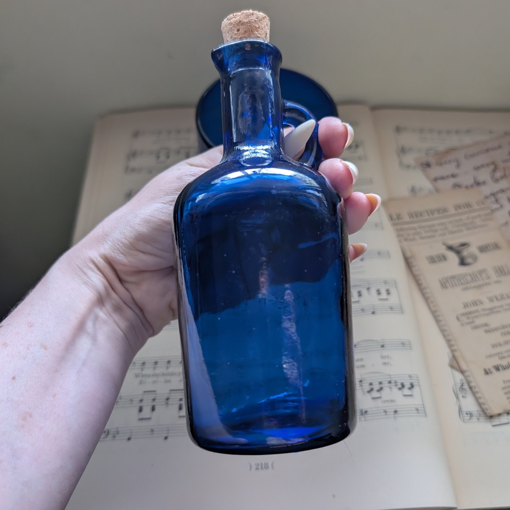 Cobalt Blue Glass Bottle & Tumbler Set - Picture 8 of 10